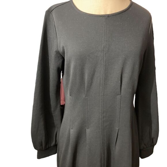 ANN TAYLOR Classic Black Long-sleeve Dress / SZ: 4 / NWT - Picture 3 of 7